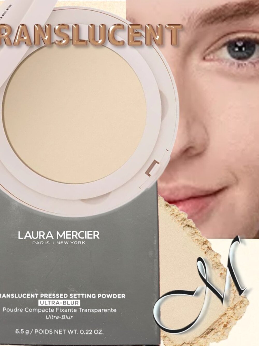 LAURA MERCIER Transluscent Pressed Setting Ultra* Powder ~ TRANSLUCENT 6.5g NIB